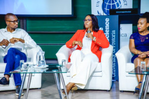 Maanda Rashaka (YSIP Programme Facilitator); Zamantshali Mtshali(Anglo American); Pearl Sekgobela (Redefine Properties)